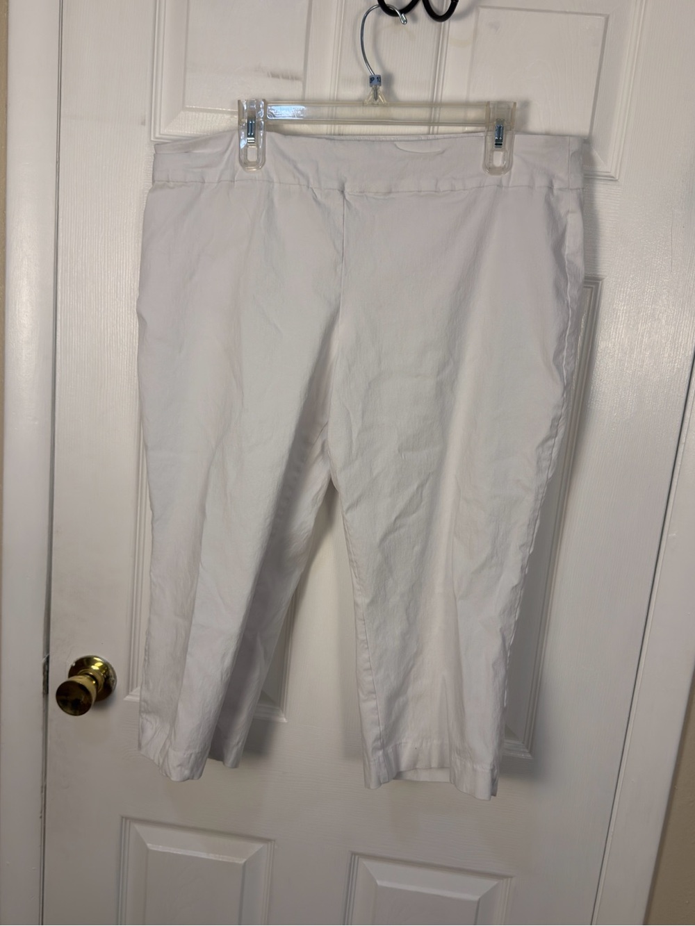 Dana Buchman White Cropped Stretch Pants mid XL